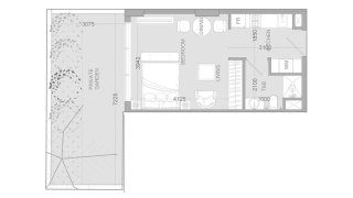 Apartment floor plan, 2 bedrooms in Ir1dian Park 2 No. 11017